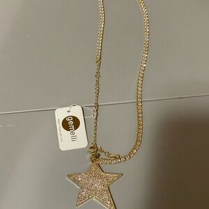 Gemelli Gold Star Pendant Necklace